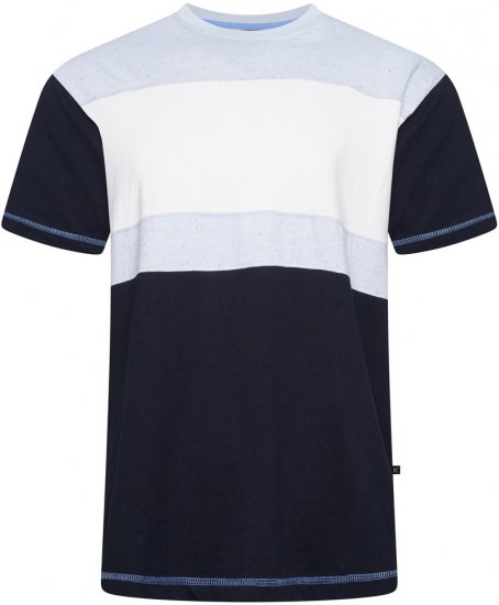 Kam Jeans 5780 Cut And Sew Panel T-Shirt Navy - T-särgid - Suured T-särgid 2XL – 14XL
