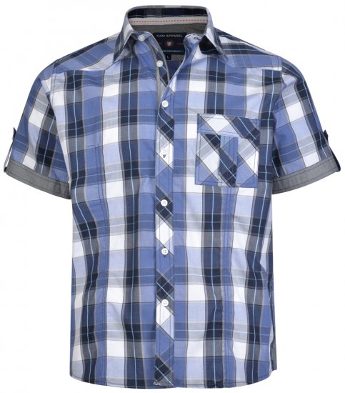 Kam Jeans 6165 Short Sleeve Shirt Navy - Särgid - Meeste suured särgid 2XL – 8XL