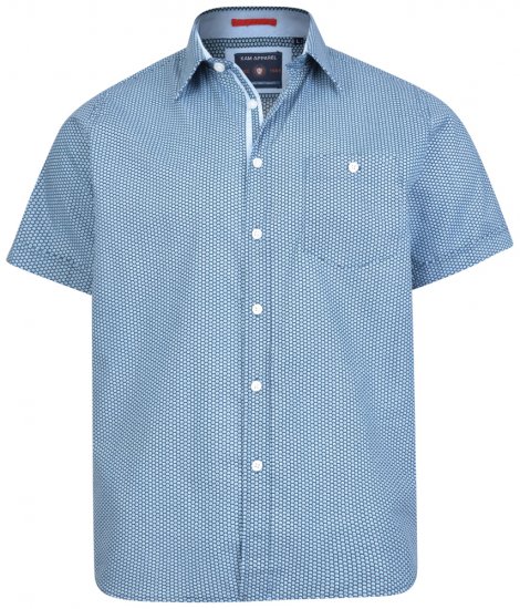 Kam Jeans 6167 Short Sleeve Shirt Teal - Särgid - Meeste suured särgid 2XL – 8XL