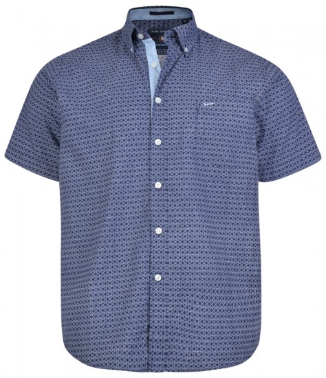 Kam Jeans 6170 Short Sleeve Shirt Navy - Särgid - Meeste suured särgid 2XL – 8XL
