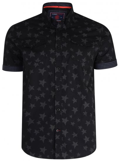 Kam Jeans 6171 Short Sleeve Shirt Charcoal - Särgid - Meeste suured särgid 2XL – 8XL