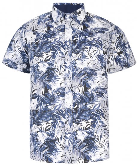 Kam Jeans 6179 Short Sleeve Shirt Navy - Särgid - Meeste suured särgid 2XL – 8XL