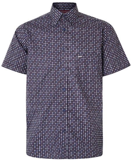 Kam Jeans 6188 Short Sleeve Shirt Navy - Särgid - Meeste suured särgid 2XL – 8XL