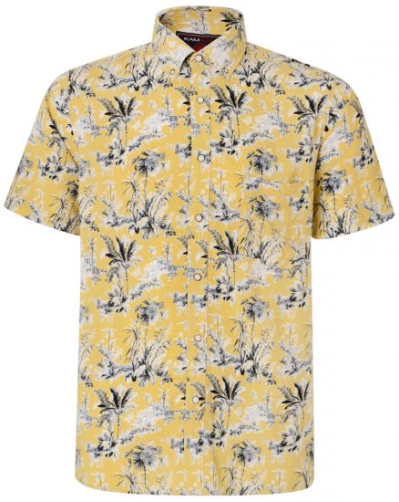Kam Jeans 6191 Short Sleeve Shirt Sand - Särgid - Meeste suured särgid 2XL – 8XL