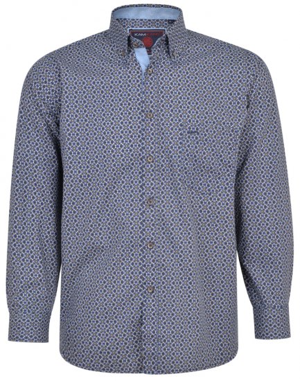 Kam Jeans 6196 LS Paisley Print Shirt - Särgid - Meeste suured särgid 2XL – 8XL