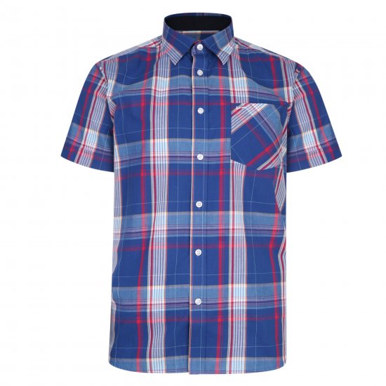 Kam Jeans 6202 Casual Check Shirt Blue - Särgid - Meeste suured särgid 2XL – 8XL
