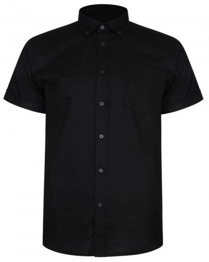 Kam Jeans 6204 Self Pattern Weave Shirt Black - Särgid - Meeste suured särgid 2XL – 8XL