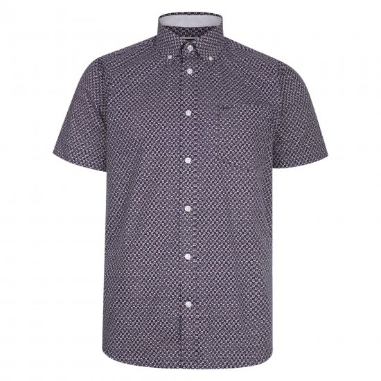 Kam Jeans 6206 Paisley Print Shirt Navy - Särgid - Meeste suured särgid 2XL – 8XL