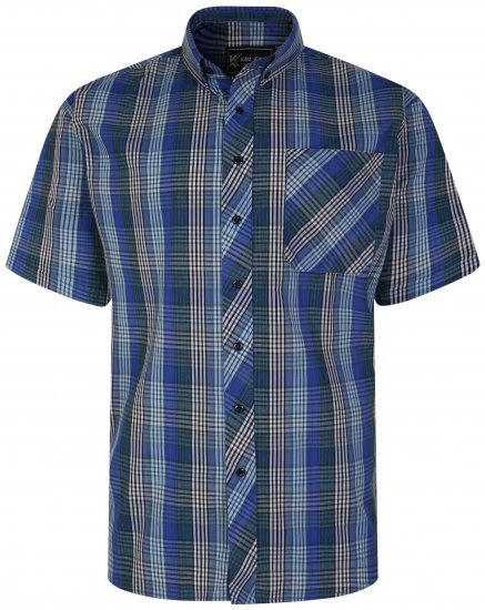 Kam Jeans 6250 Short sleeve Shirt Blue - Särgid - Meeste suured särgid 2XL – 8XL