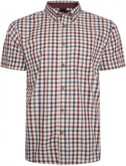 Kam Jeans 6282 Casual SS Check Shirt Multi-Colored - Särgid - Meeste suured särgid 2XL – 8XL