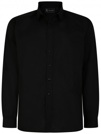 Kam Jeans 661 Classic Long Sleeve Office Shirt Black - Särgid - Meeste suured särgid 2XL – 8XL