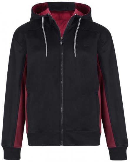 Kam Jeans 7001 Hoodie Black - Sviitrid ja dressipluusid - Meeste suured kapuutsiga jakid suurustes 2XL – 14XL