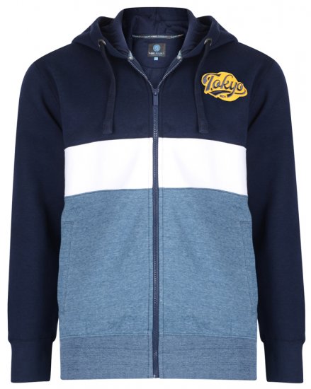 Kam Jeans 7002 Hoodie Denim - Sviitrid ja dressipluusid - Meeste suured kapuutsiga jakid suurustes 2XL – 14XL