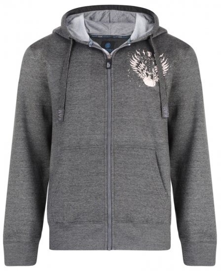 Kam Jeans 7003 Hoodie Charcoal - Sviitrid ja dressipluusid - Meeste suured kapuutsiga jakid suurustes 2XL – 14XL
