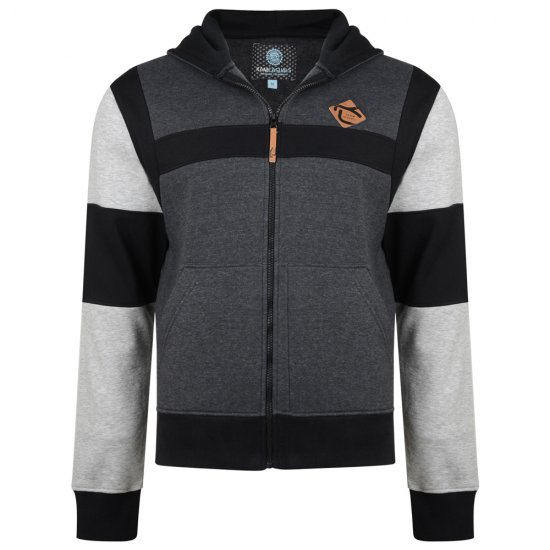 Kam Jeans 702 Cut and Sew Hoodie Charcoal - Sviitrid ja dressipluusid - Meeste suured kapuutsiga jakid suurustes 2XL – 14XL