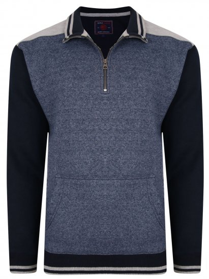 Kam Jeans 7032 Casual Sweater Navy - Sviitrid ja dressipluusid - Meeste suured kapuutsiga jakid suurustes 2XL – 14XL