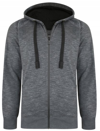 Kam Jeans 7041 Jersey Marl Hoody with Zip Pockets Charcoal - Sviitrid ja dressipluusid - Meeste suured kapuutsiga jakid suurustes 2XL – 14XL