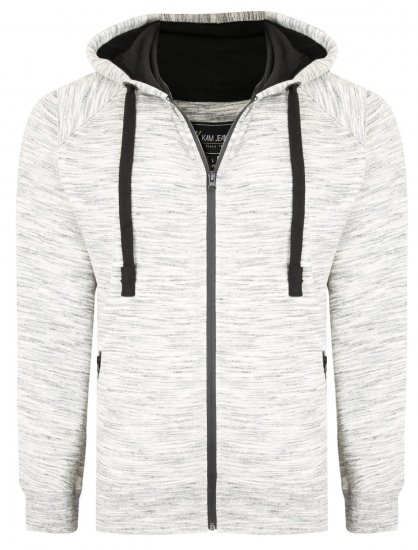Kam Jeans 7041 Jersey Marl Hoody with Zip Pockets Grey - Sviitrid ja dressipluusid - Meeste suured kapuutsiga jakid suurustes 2XL – 14XL