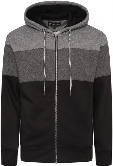 Kam Jeans 7071 Marl Stripe Hoody Black TALL SIZES - MEESTERIIDED MT-6XLT - Pikad meeste riided