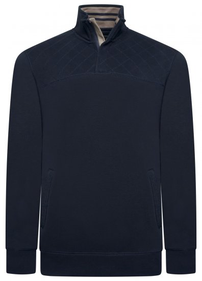 Kam Jeans 7092 Poole tõmblukuga dressipluus Tumesinine - Sviitrid ja dressipluusid - Meeste suured kapuutsiga jakid suurustes 2XL – 14XL