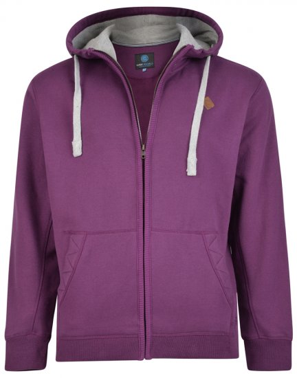 Kam Jeans 717 Hoodie Purple - Sviitrid ja dressipluusid - Meeste suured kapuutsiga jakid suurustes 2XL – 14XL