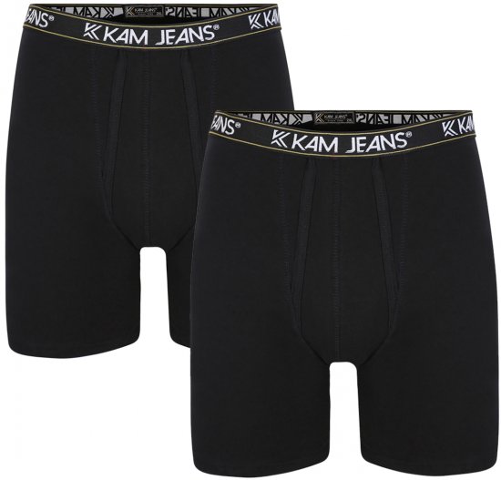 Kam Jeans 804 Boxershorts 2-pack Black - Aluspesu ja ujumisriided - Aluspesu 2XL-8XL