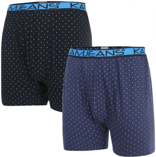 Kam Jeans 809 Diamond Print Boxers Twin Pack - Aluspesu ja ujumisriided - Aluspesu 2XL-8XL