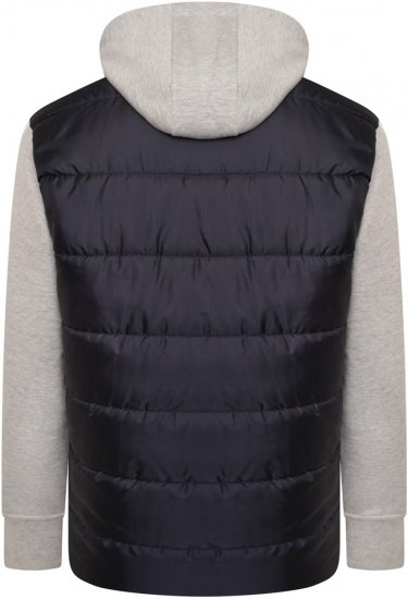 Kam Jeans KV135 Quilted Zip Thru Hoody with Padded Body & Jersey Sleeves Navy TALL SIZES - MEESTERIIDED MT-6XLT - Pikad meeste riided