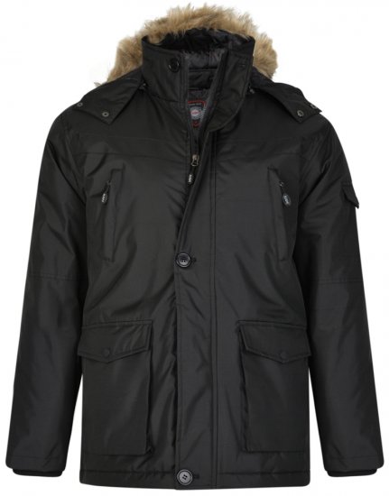 Kam Jeans KV97 Padded Winter Jacket Black - Jakid ja joped - Joped, suured suurused: 2XL – 12XL