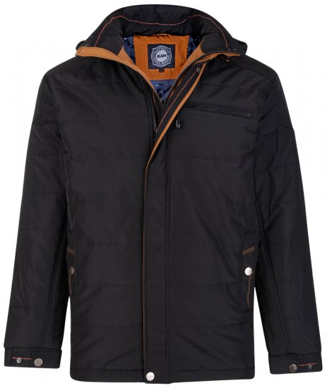 Kam Jeans KV98 Padded Jacket Black - Jakid ja joped - Joped, suured suurused: 2XL – 12XL