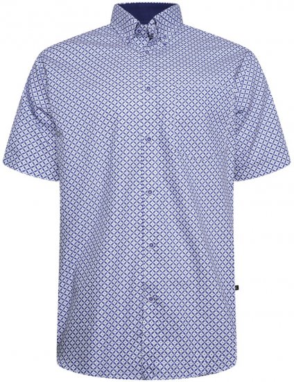 Kam Jeans P046 geomeetrilise mustriga särk - Särgid - Meeste suured särgid 2XL – 8XL