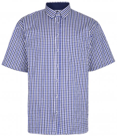 Kam Jeans 640 Premium Short Sleeve Shirt Navy - Särgid - Meeste suured särgid 2XL – 8XL
