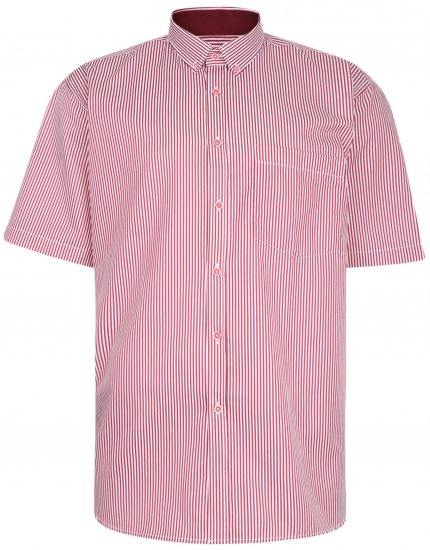 Kam Jeans 643 Premium Short Sleeve Shirt Burgundy - Särgid - Meeste suured särgid 2XL – 8XL