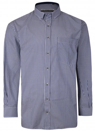 Kam Jeans P643 Premium Stripe Shirt Navy - Särgid - Meeste suured särgid 2XL – 8XL
