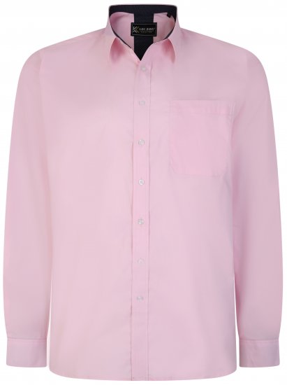 Kam Jeans P684 Premium Stretch Shirt Pink - Särgid - Meeste suured särgid 2XL – 8XL