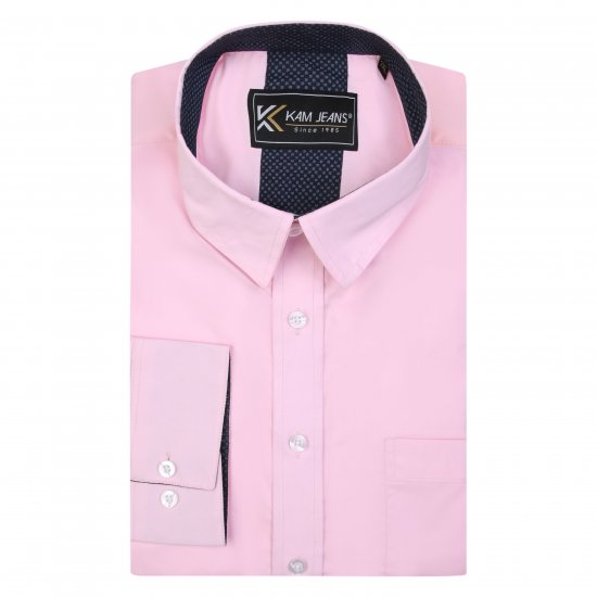 Kam Jeans P684 Premium Stretch Shirt Pink - Särgid - Meeste suured särgid 2XL – 8XL