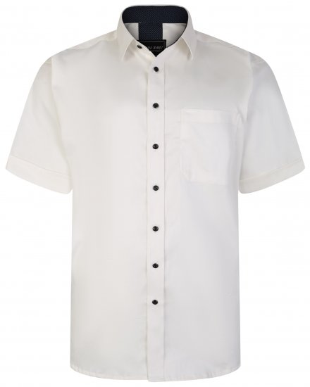 Kam Jeans P685 S/S Stretch Premium Shirt White - Särgid - Meeste suured särgid 2XL – 8XL