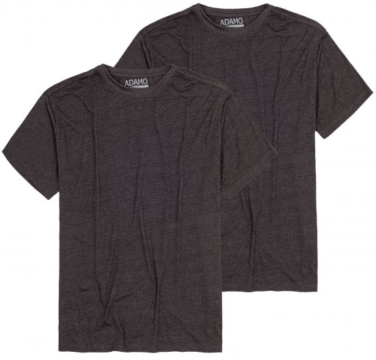 Adamo Kilian Regular fit 2-pack T-shirt Charcoal - T-särgid - Suured T-särgid 2XL – 14XL