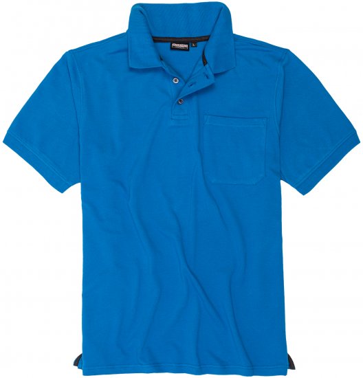 Adamo Klaas Regular fit Polo Shirt with Pocket Azur Blue - Polosärgid - Meeste suured polosärgid 2XL – 8XL