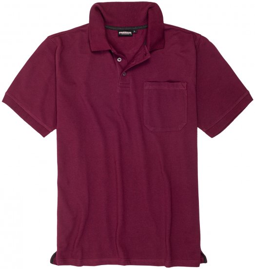 Adamo Klaas Regular fit Polo Shirt with Pocket Blackberry - Polosärgid - Meeste suured polosärgid 2XL – 8XL
