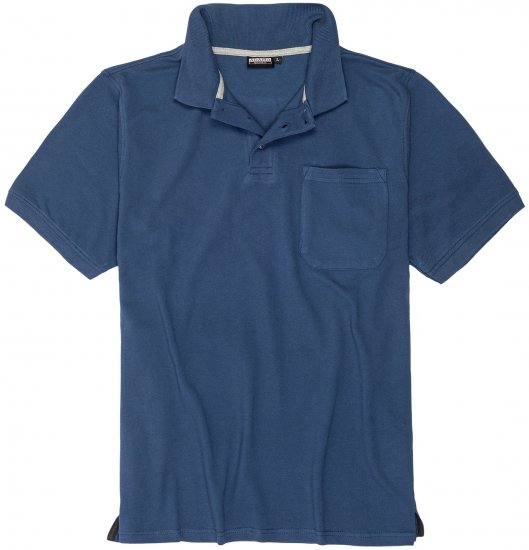 Adamo Klaas Regular fit Polo Shirt with Pocket Denim Blue - Polosärgid - Meeste suured polosärgid 2XL – 8XL