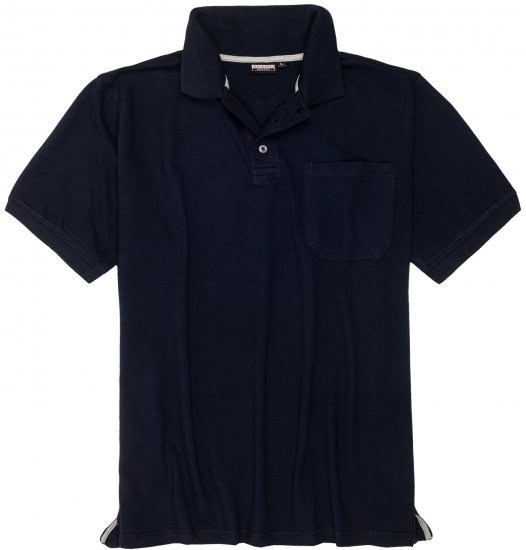 Adamo Klaas Regular fit Polo Shirt with Pocket Navy - Polosärgid - Meeste suured polosärgid 2XL – 8XL
