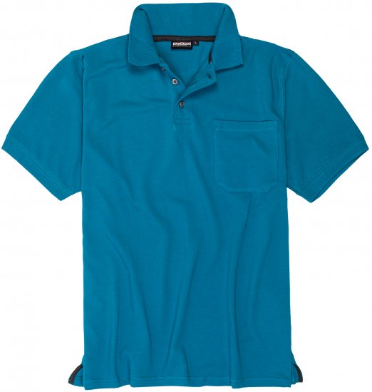 Adamo Klaas Regular fit Polo Shirt with Pocket Petrol - Polosärgid - Meeste suured polosärgid 2XL – 8XL