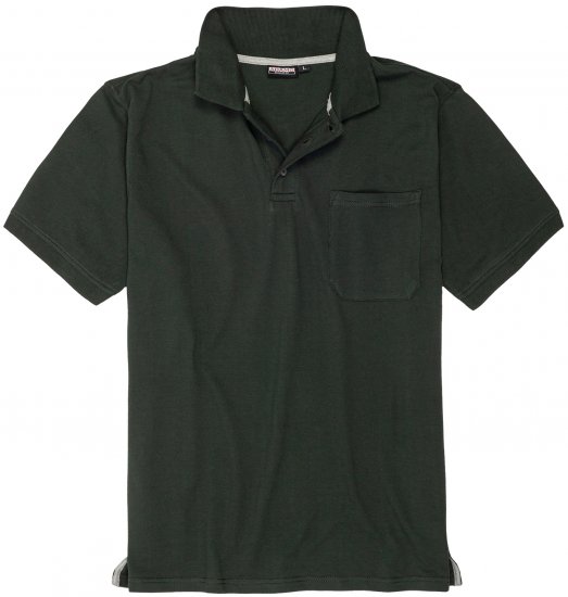 Adamo Klaas Regular fit Polo Shirt with Pocket Pine Green - Polosärgid - Meeste suured polosärgid 2XL – 8XL