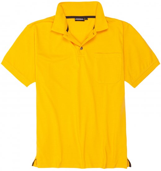 Adamo Klaas Regular fit Polo Shirt with Pocket Yellow - Polosärgid - Meeste suured polosärgid 2XL – 8XL