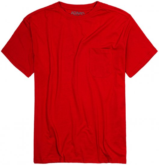 Adamo Kody Regular fit T-shirt with Pocket Red - T-särgid - Suured T-särgid 2XL – 14XL
