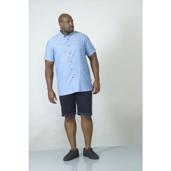 D555 Eric Linen Short Sleeve Shirt - Särgid - Meeste suured särgid 2XL – 8XL
