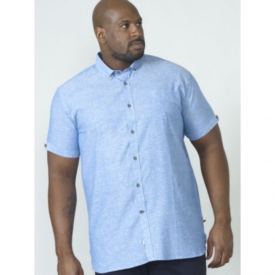 D555 Eric Linen Short Sleeve Shirt - Särgid - Meeste suured särgid 2XL – 8XL