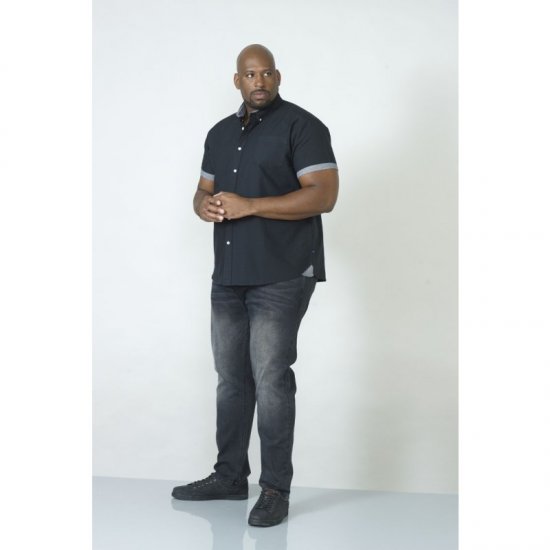 D555 Kevin Oxford Shirt Black - Särgid - Meeste suured särgid 2XL – 8XL