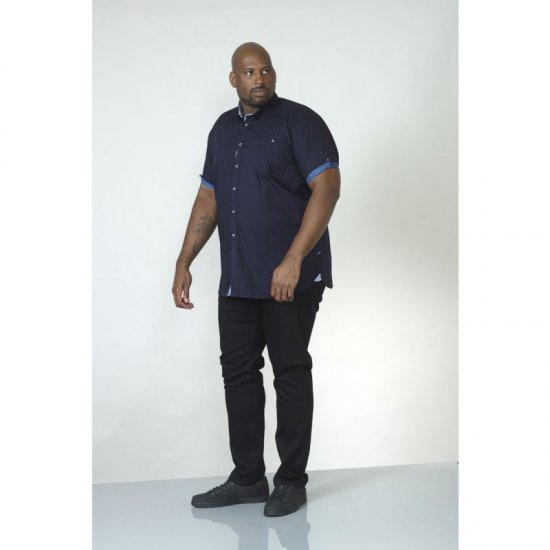 D555 Tim Short Sleeve Shirt Navy - Särgid - Meeste suured särgid 2XL – 8XL